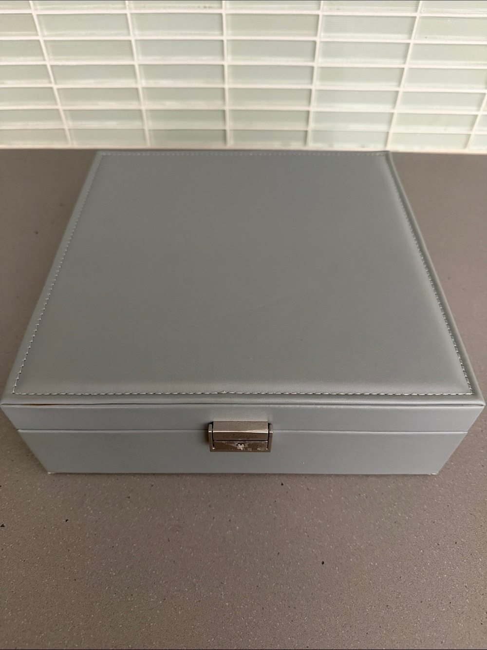 Jewelry Storage Box in Gray - Elegant Home Organizer